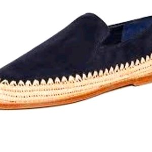 Vince 'Jalen' Suede Rafia Slip On Loafers